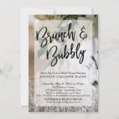 Invitation Lunettes Fleurs Photo Brunch & Bubbly écriture man (Devant)