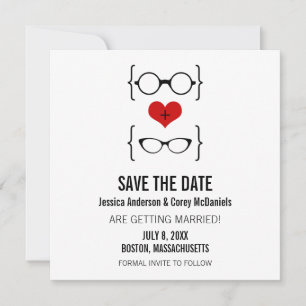 Invitation Lunettes Geeky Enregistrer la date Annonce