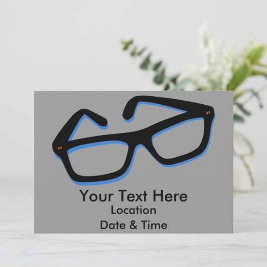 Invitation Lunettes Nerd cool (Debout devant)