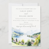 Invitation Lungern Suisse aquarelle Engagement (Devant)