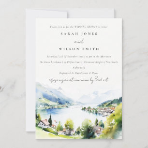 Invitation Lungern Suisse Aquarelle Mariage Shower