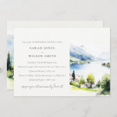 Invitation Lungern Switzerland Landscape Rehearsal Dinner (Devant / Derrière)