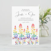 Invitation Lupins LGBT fleurs aquarelle (Debout devant)