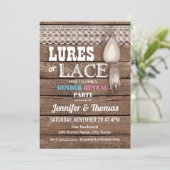 Invitation Lures ou dentelle bébé genre révéler (Debout devant)