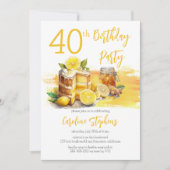 Invitation Luscious Lemon Cake Ginger Tea 40e fête d'annivers (Devant)