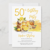 Invitation Luscious Lemon Cake Ginger Tea 50e fête d'annivers (Devant)