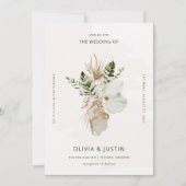 Invitation Lush Boho | Mariage botanique tropical (Devant)
