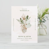 Invitation Lush Boho | Mariage botanique tropical (Debout devant)