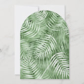 Invitation Lush Palm Leaf Mariage Moss Green Arch ID956 (Dos)