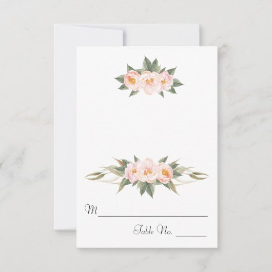 Invitation Lush Peonies Roses Fleurs d'accompagnement (Devant)