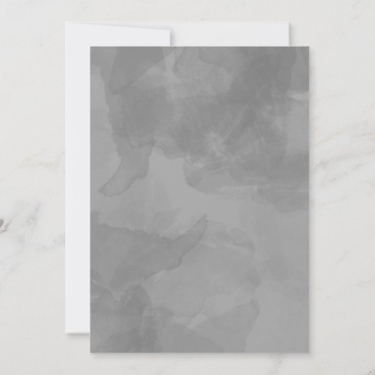 Invitation Lustré Argent, Blue Azure Dreams Menu Dinner (Dos)