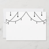 Invitation Lustre blanc sur la soirée noire Hen Night Party (Dos)