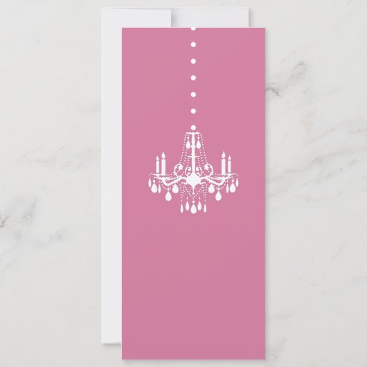 Invitation Lustre d'anniversaire (fuchsia) (Dos)