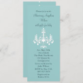 Invitation Lustre de bébé (turquoise) (Devant / Derrière)