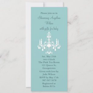 Invitation Lustre de bébé (turquoise)