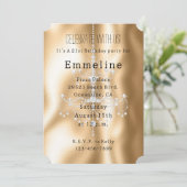 Invitation Lustre en diamants glam Gold Glitzy (Debout devant)