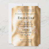 Invitation Lustre en diamants glam Gold Glitzy (Devant)