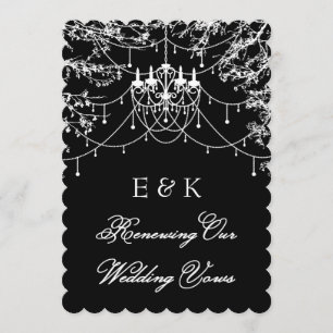 Invitation Lustre, feux d'arbres la nuit Vows Renouveau