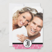 Invitation Lustre rose pâle avec mariage photo invite (Dos)