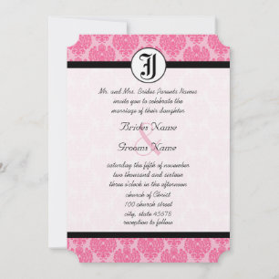 Invitation Lustre rose pâle avec mariage photo invite