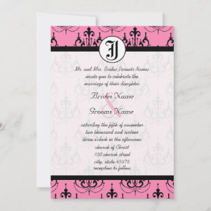 Invitation Lustre rose pâle avec mariage photo invite