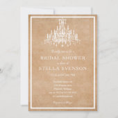 Invitation Lustre sur papier marron (Devant)