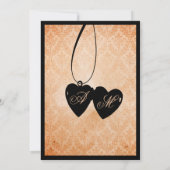 Invitation Lustre victorien ・ Mariage noir et orange pâle (Dos)