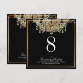 Invitation Lustres/tableaux de numéros en faux or de PixDezin (Devant / Derrière)
