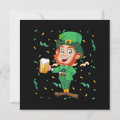 Invitation Lutin buvant de la bière St. Patrick's Day (Dos)
