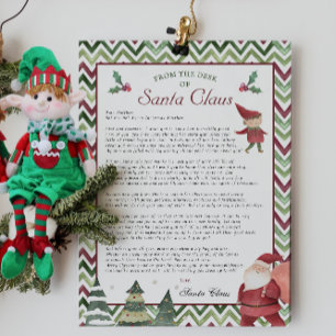 Invitation Lutin garçon Lettre de retraite Noël Bureau de S