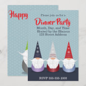 Invitation Lutin pour les fêtes (Devant / Derrière)