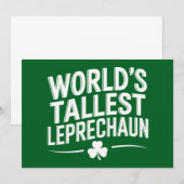 Invitation Lutins de la Saint-Patrick les plus grands du mond (Devant / Derrière)