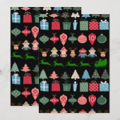 Invitation Lutins de Noël et plus (Devant / Derrière)