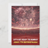 Invitation Lutte Anniversaire Thème d'invitation (Dos)