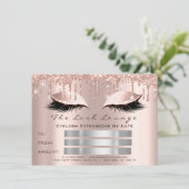 Invitation Lux Lashes Gris Spark Gold Maquillage certificat c (Debout devant)