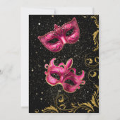 Invitation Lux Quinceañera Fête Masquée (Dos)