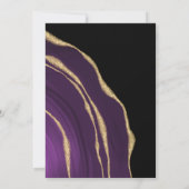Invitation Lux violet or agate noir mariage (Dos)
