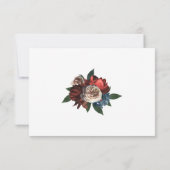 Invitation Luxe arrangement floral mariage réponse RSVP (Dos)