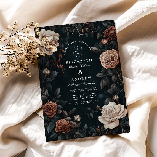 Invitation Luxe Art Nouveau Floral Mariage