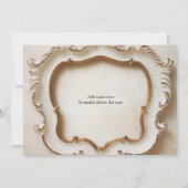 Invitation Luxe Baroque Blanc et Or Détails Mariage (Dos)