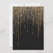 Invitation Luxe Black Gold Parties scintillant Fringe rideau  (Dos)