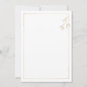 Invitation Luxe blanc confetti Mariage floral (Dos)