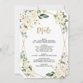 Invitation Luxe Blanc Floral Or Bachelorette Weekend (Dos)