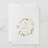 Invitation Luxe Blanc Floral Or Mis Quince Quinceañera (Dos)