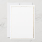 Invitation Luxe blanc or royal paon Enregistrer la date (Dos)