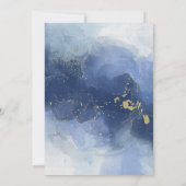Invitation Luxe Blue et Gold Alcohol Enk (Dos)