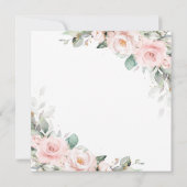 Invitation Luxe Blush rose Floral Carré Mariage (Dos)