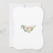 Invitation Luxe Blush White Flowers Gold Parties scintillant  (Dos)