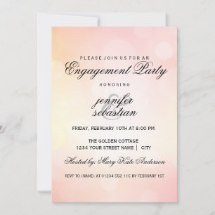 Invitation Luxe Bokeh Bokeh Light Chic Engagement Party
