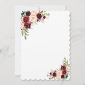 Invitation Luxe Bourgogne Blush Floral Holy Communion (Dos)